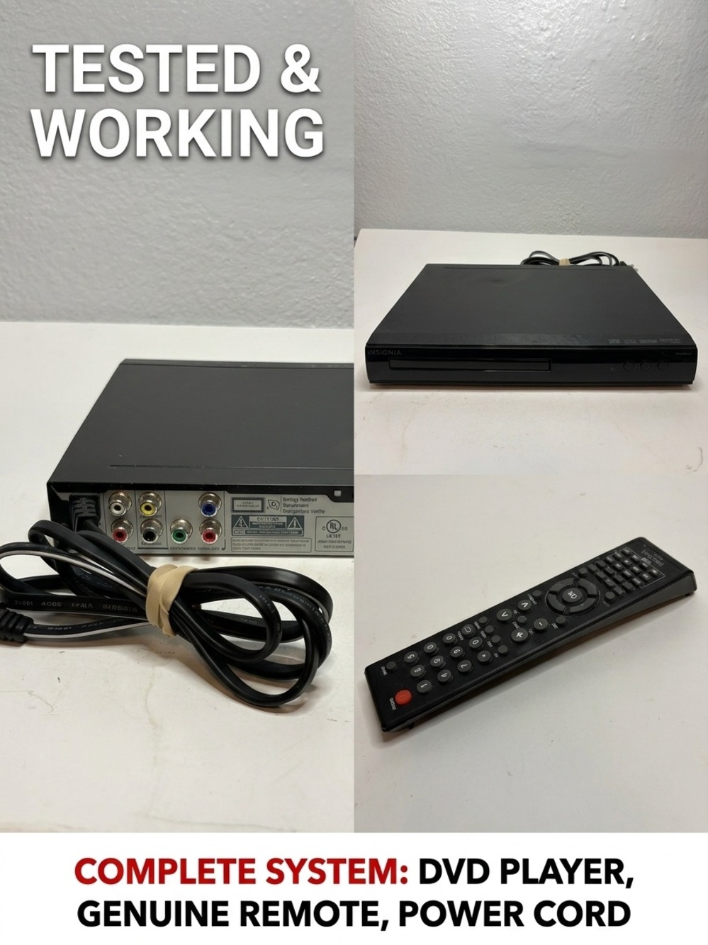 Insignia Black DVD Player with Remote